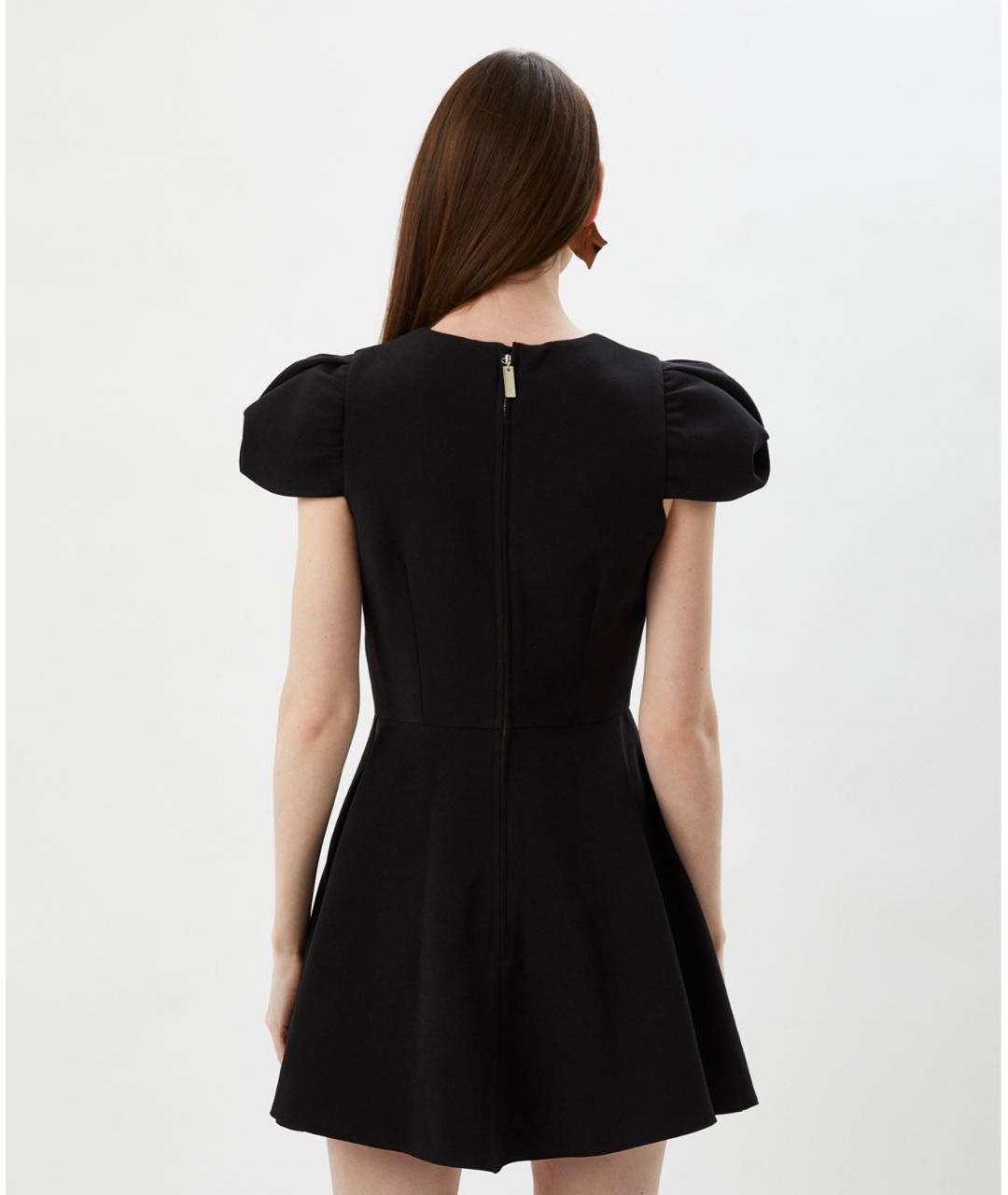 ELISABETTA FRANCHI Черное полиэстеровое коктейльное платье, фото 3