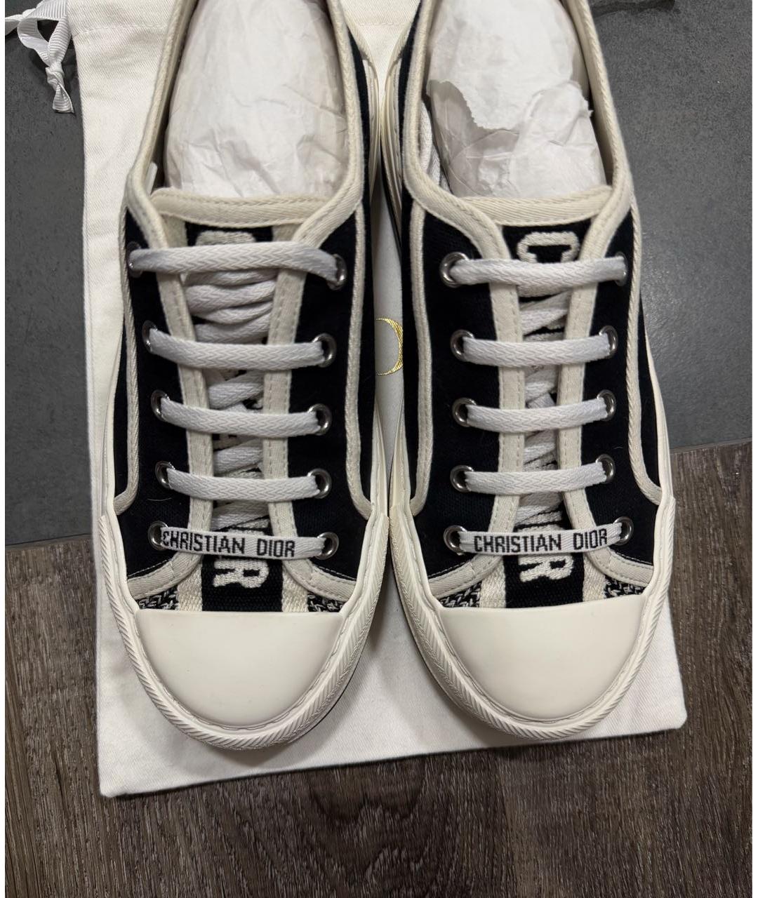 CHRISTIAN DIOR Черные текстильные кеды, фото 2