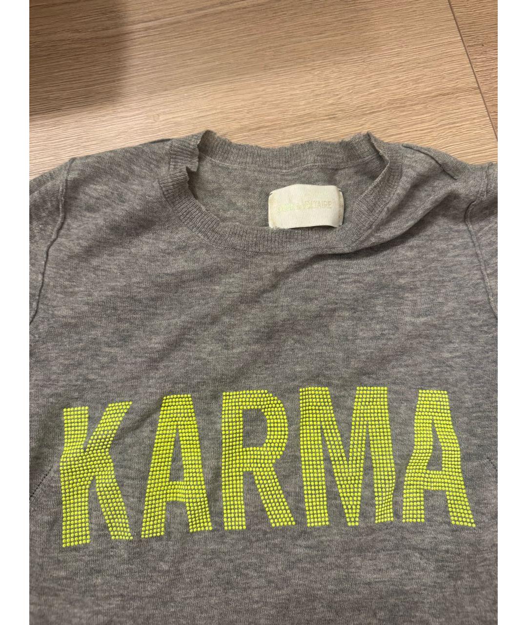 ZADIG & VOLTAIRE Серый кашемировый джемпер / свитер, фото 3