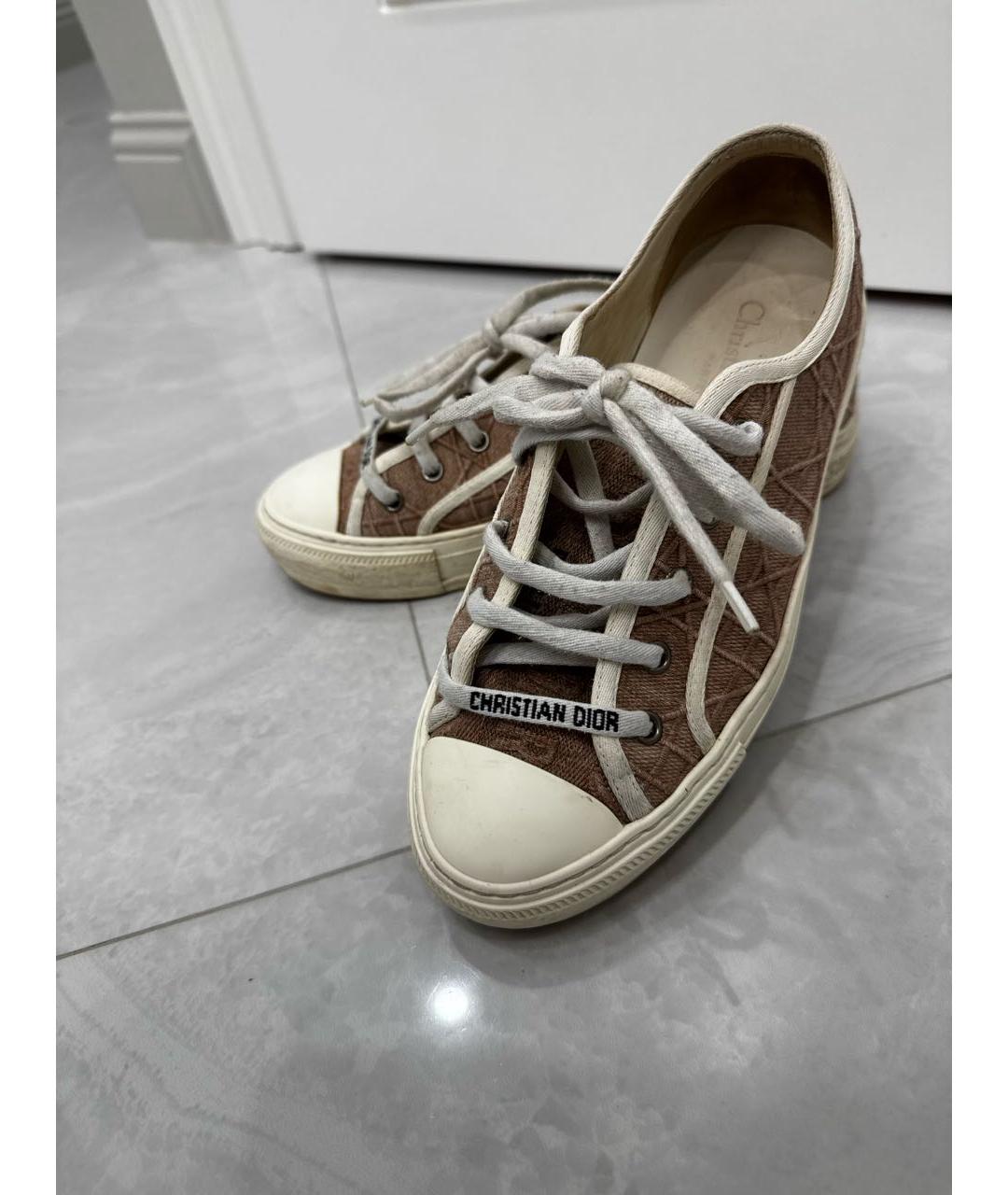 CHRISTIAN DIOR Розовые кожаные кеды, фото 2