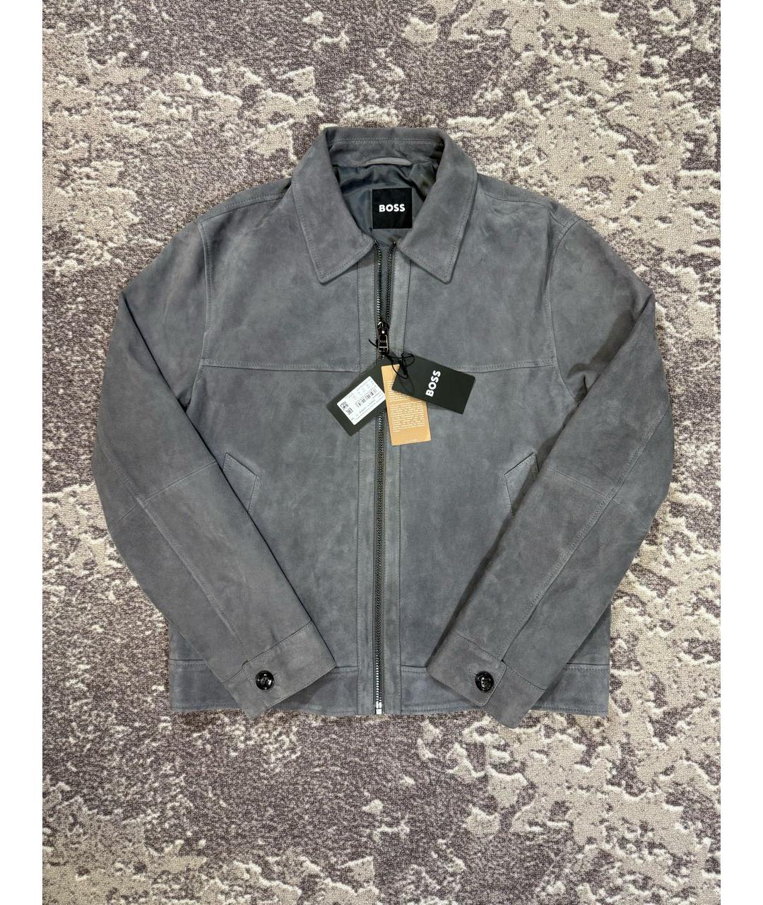 HUGO BOSS Антрацитовая замшевая куртка, фото 7