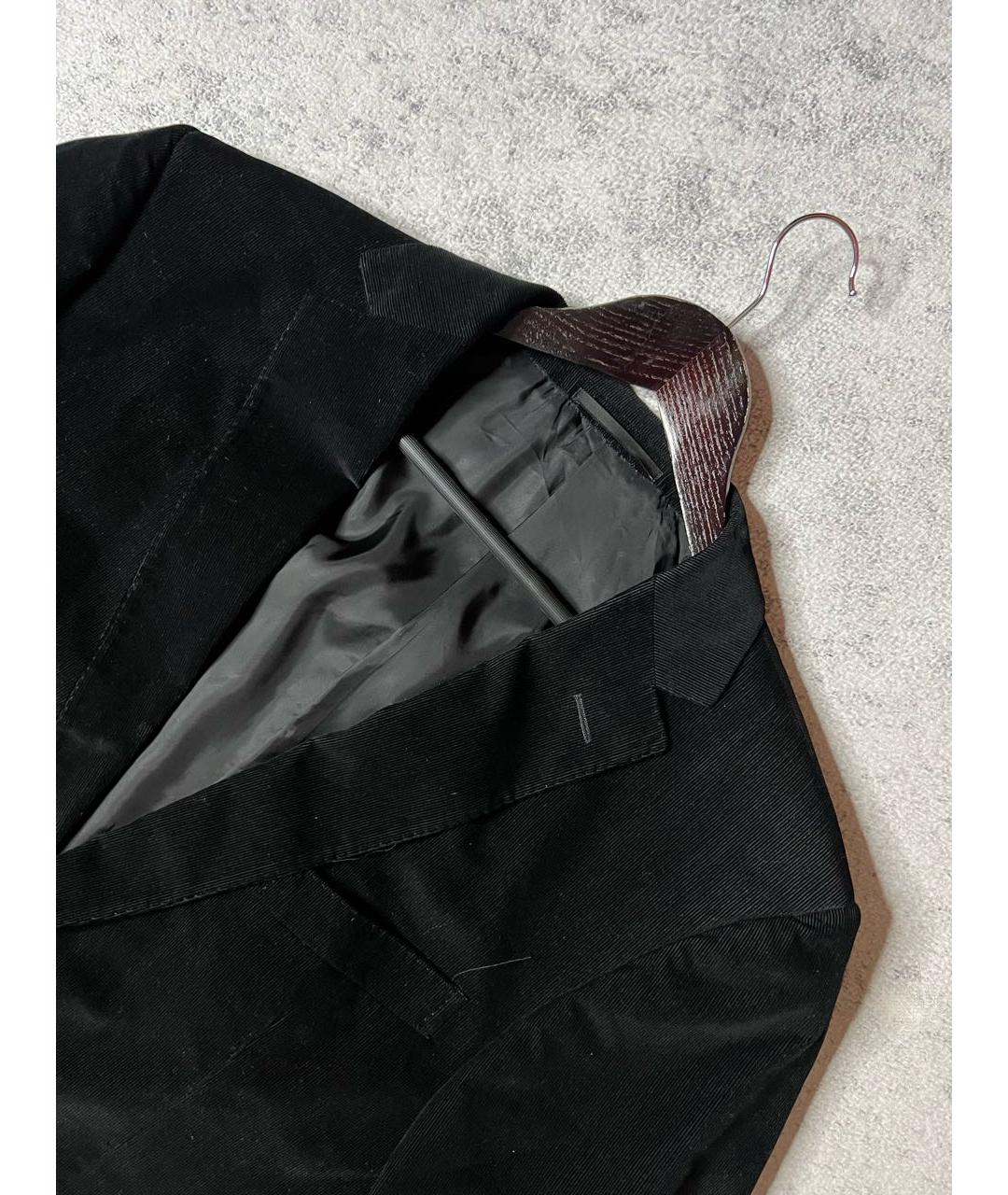 ZZEGNA Черный хлопковый жакет/пиджак, фото 4