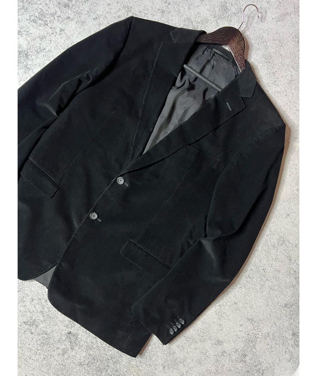 ZZEGNA Черный хлопковый жакет/пиджак, фото 2