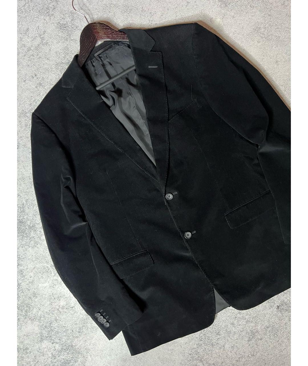 ZZEGNA Черный хлопковый жакет/пиджак, фото 3