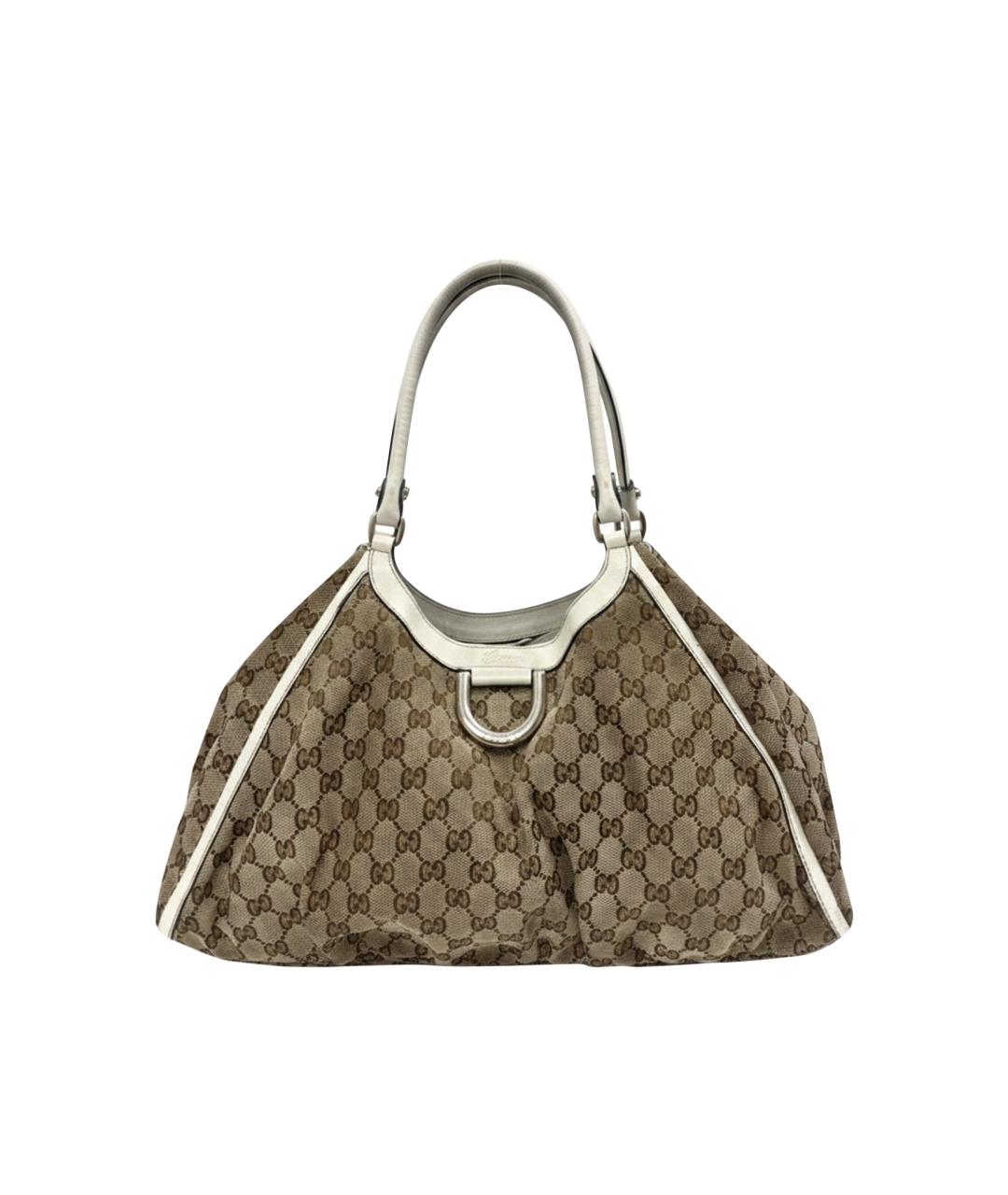 GUCCI Бежевая жаккардовая сумка через плечо, фото 6