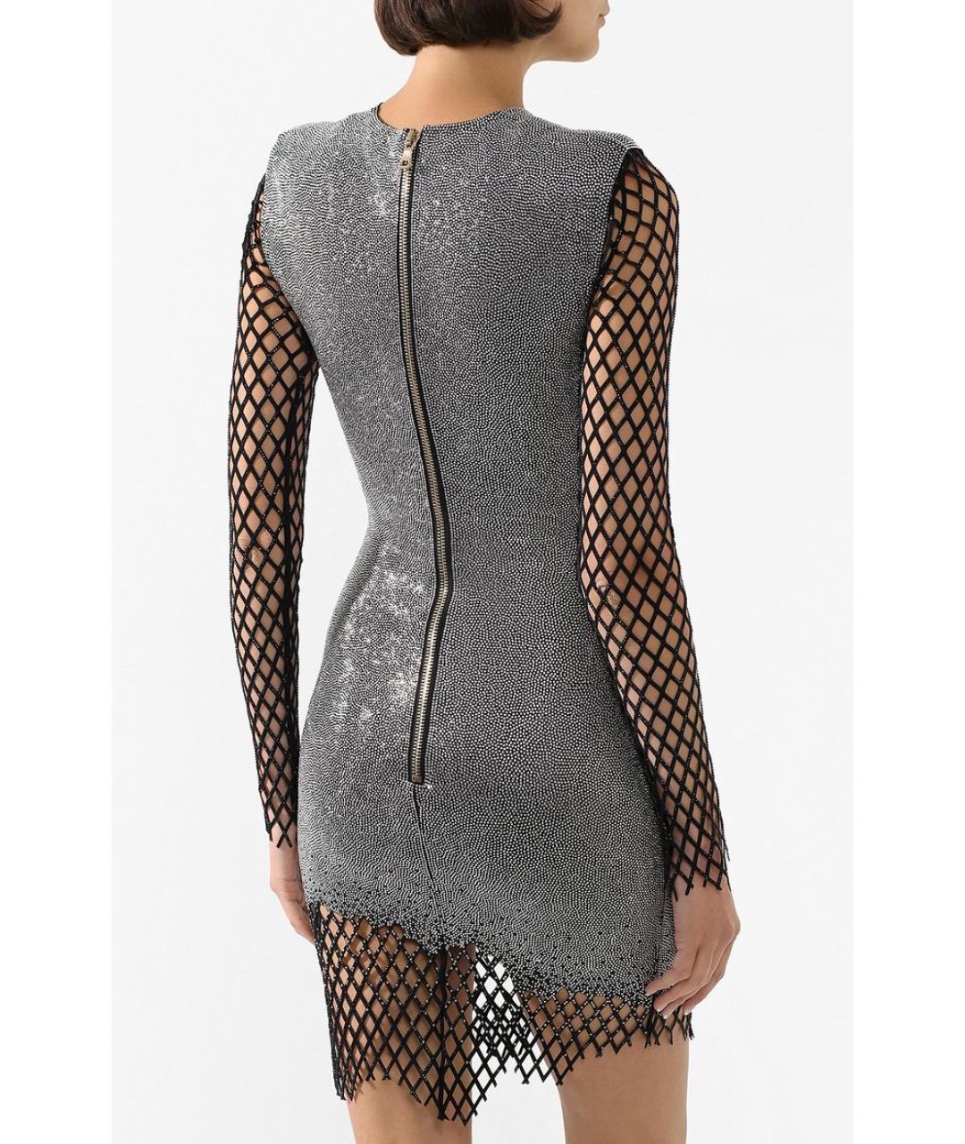 BALMAIN Черное полиамидовое коктейльное платье, фото 3