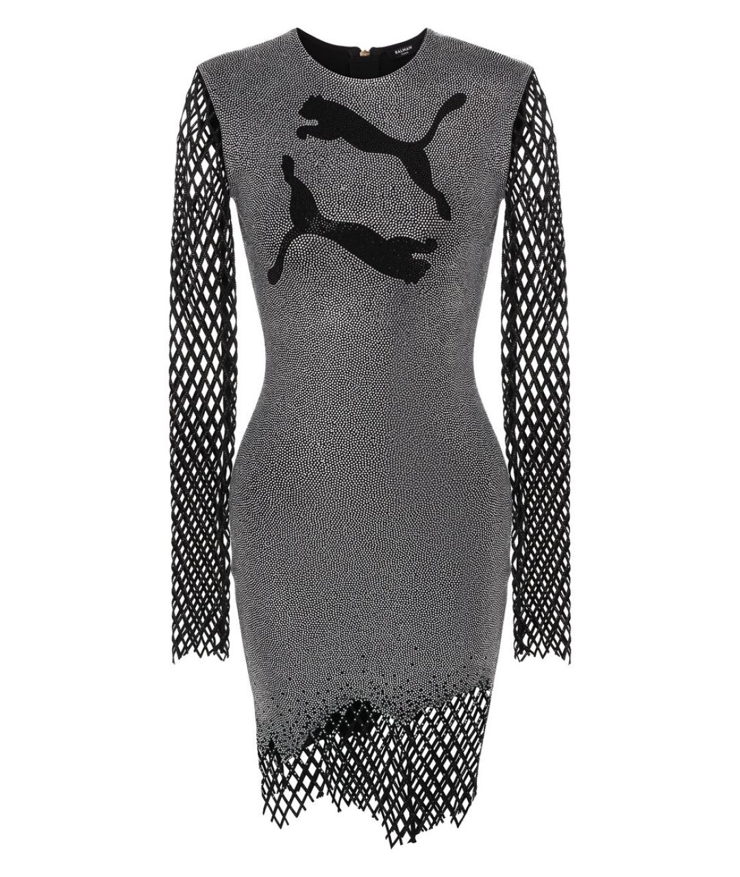 BALMAIN Черное полиамидовое коктейльное платье, фото 1