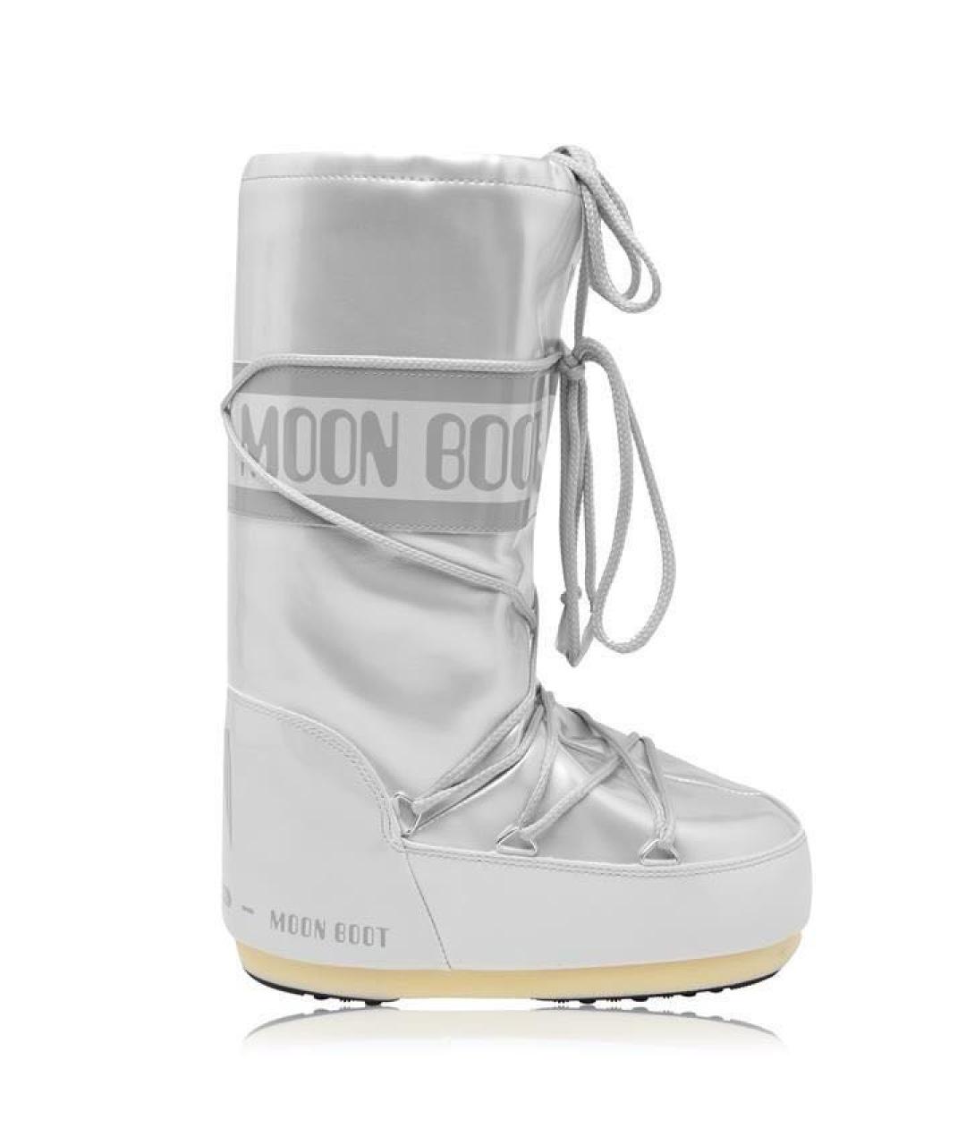 MOON BOOT Серебряные ботинки, фото 9