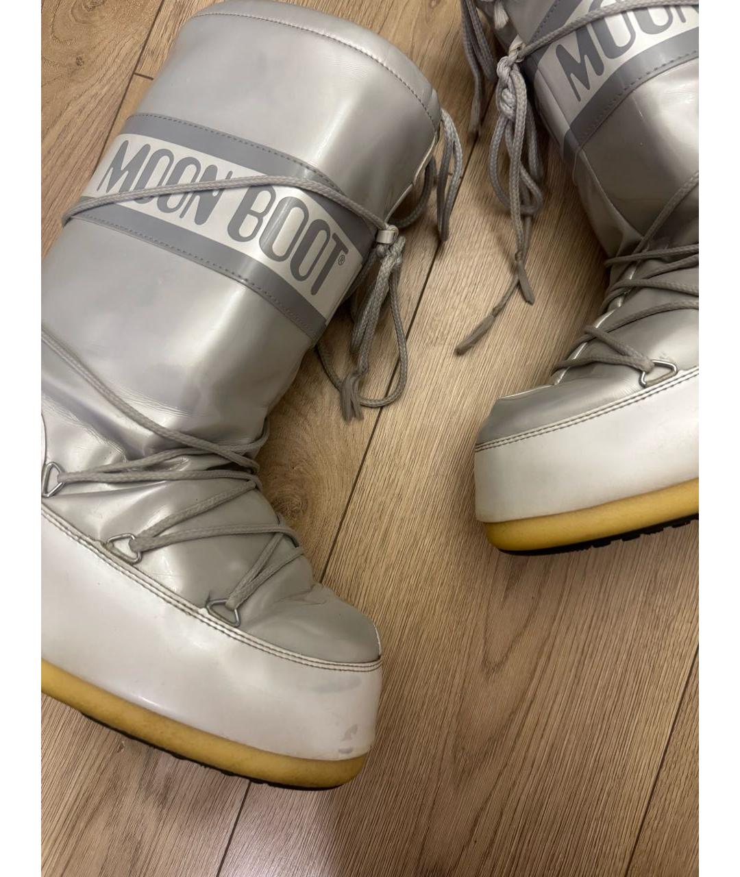 MOON BOOT Серебряные ботинки, фото 3