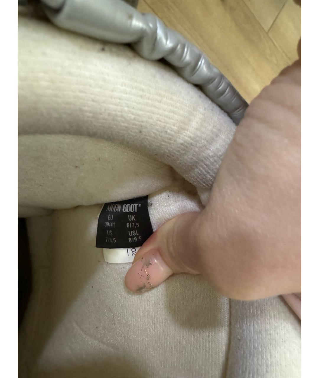 MOON BOOT Серебряные ботинки, фото 7