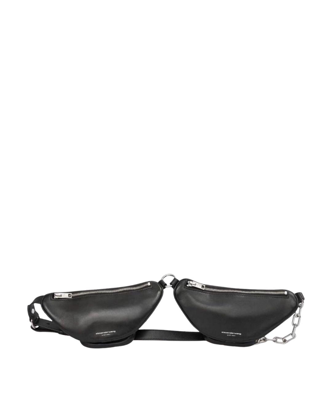 ALEXANDER WANG Черная кожаная поясная сумка, фото 1