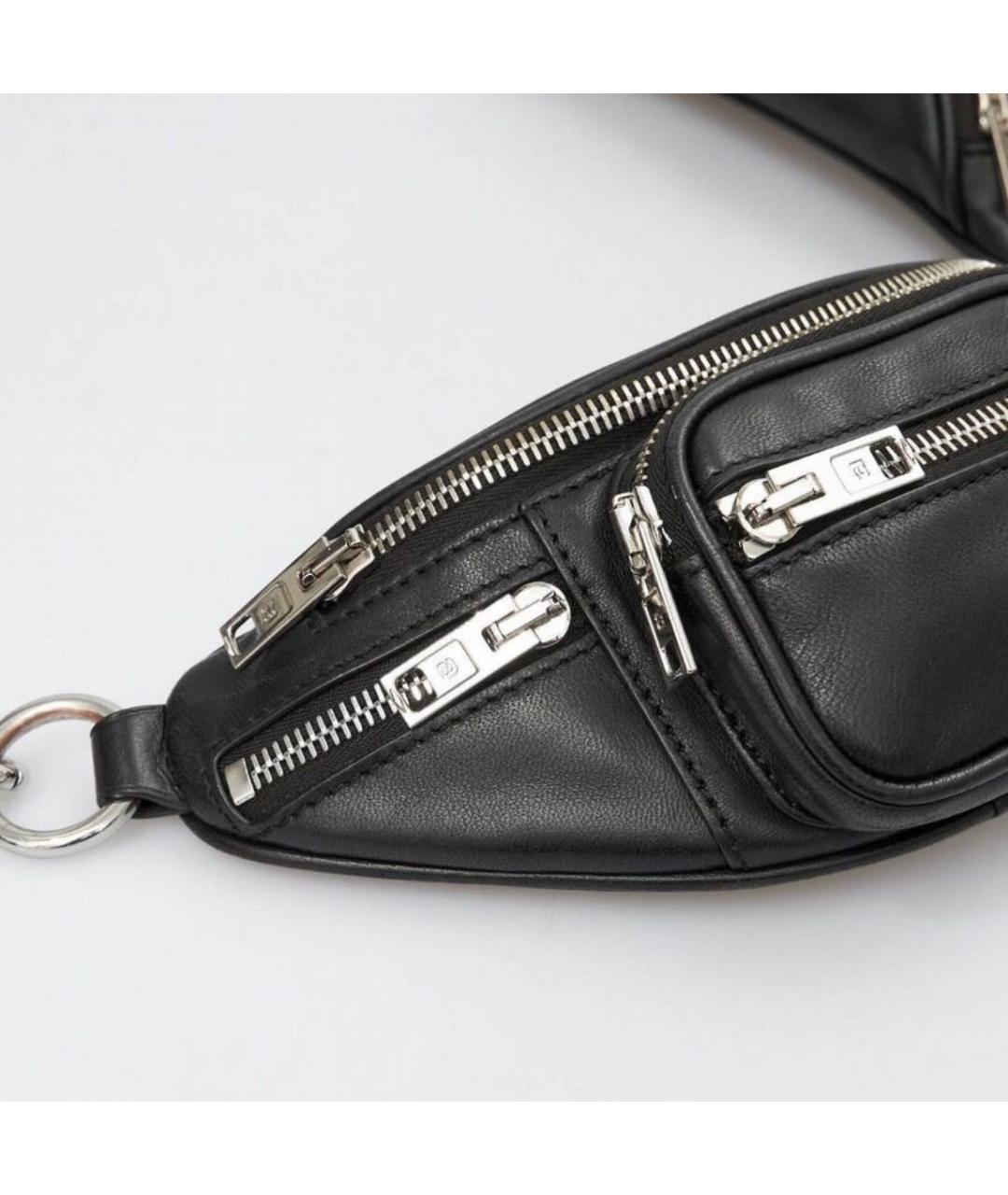 ALEXANDER WANG Черная кожаная поясная сумка, фото 5