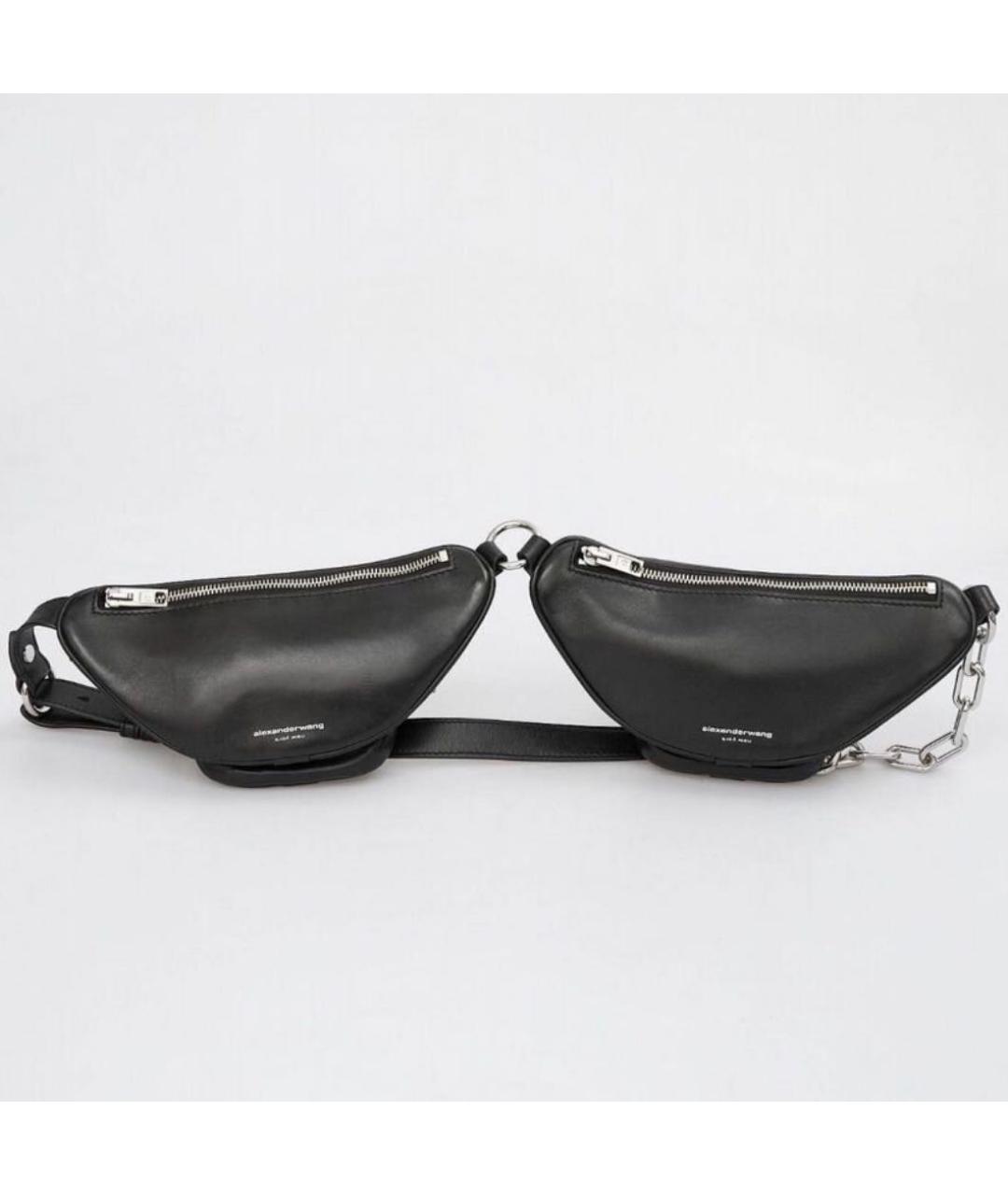 ALEXANDER WANG Черная кожаная поясная сумка, фото 7