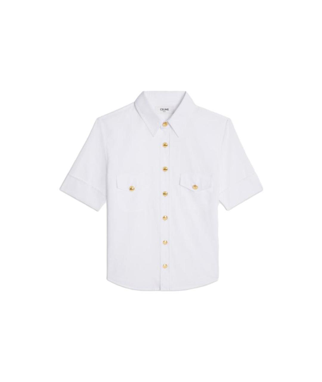 CELINE Белая хлопковая рубашка, фото 1