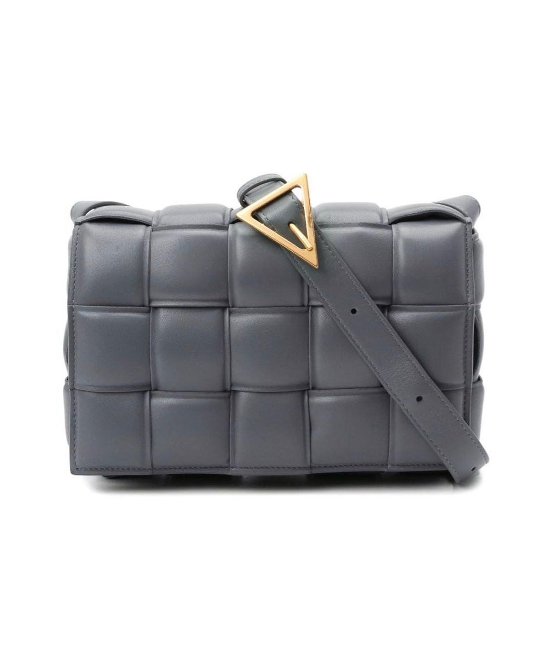 BOTTEGA VENETA Серая кожаная сумка через плечо, фото 9