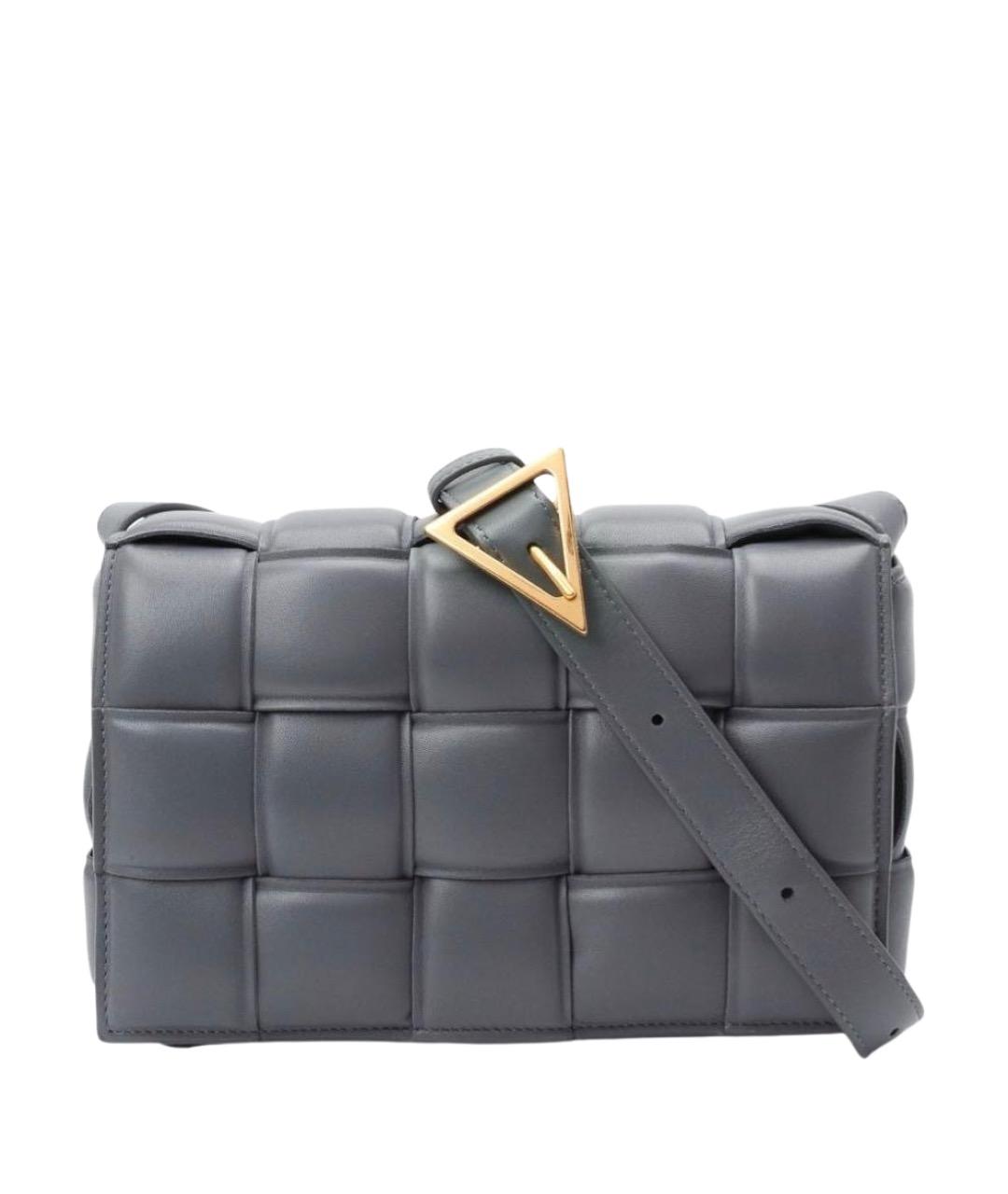 BOTTEGA VENETA Серая кожаная сумка через плечо, фото 1