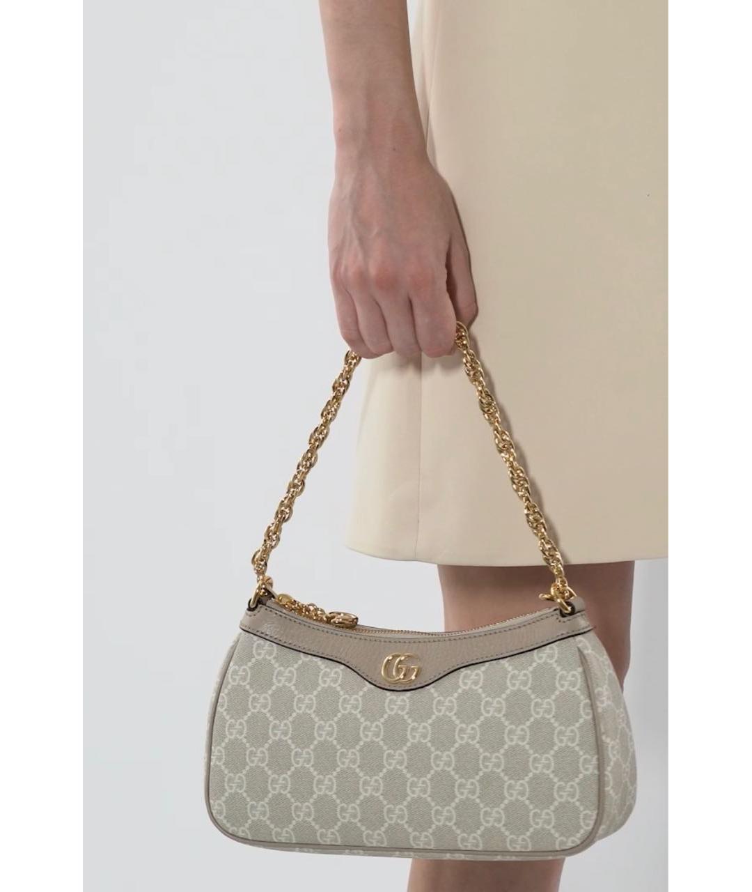 GUCCI Бежевая тканевая сумка через плечо, фото 8