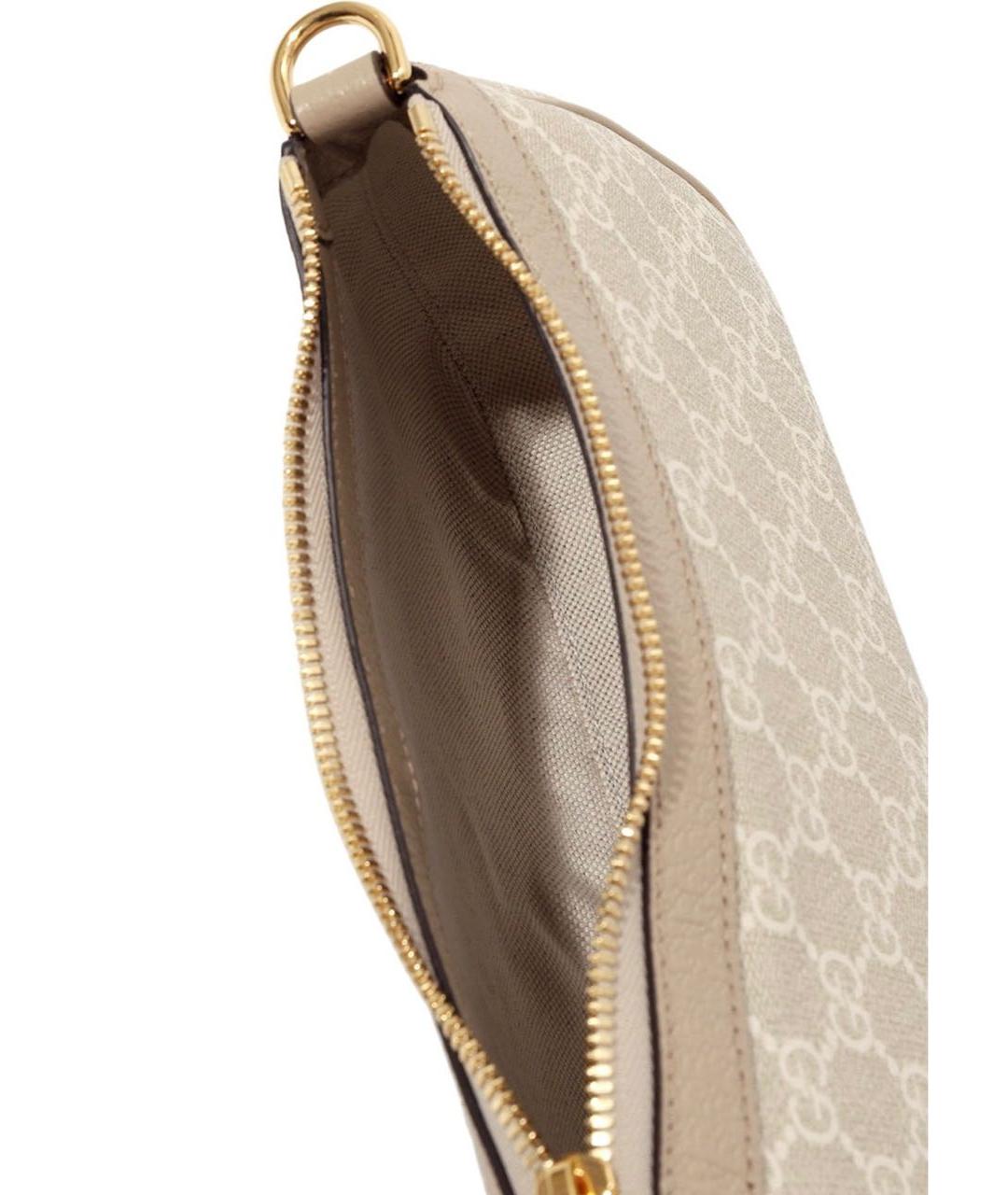 GUCCI Бежевая тканевая сумка через плечо, фото 6