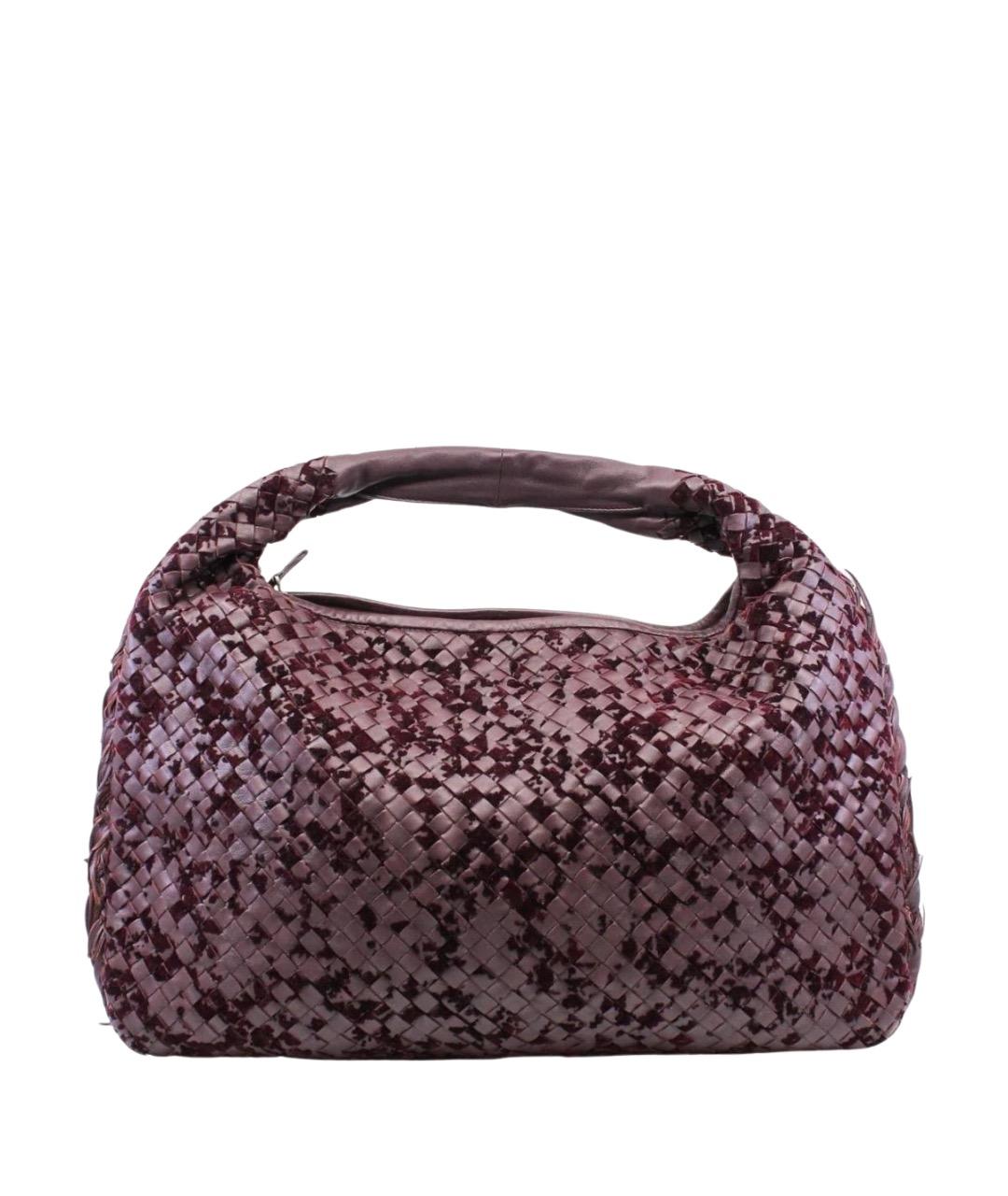 BOTTEGA VENETA Бордовая кожаная сумка тоут, фото 1