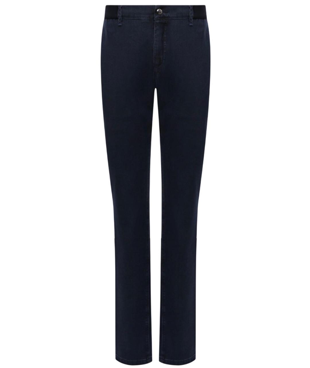 ZILLI Темно-синие хлопковые джинсы скинни, фото 1
