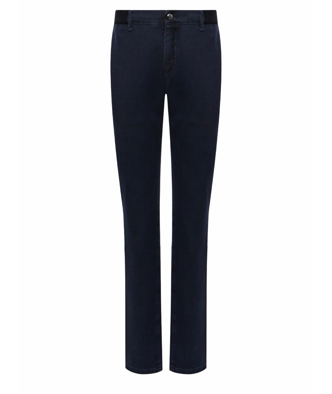 ZILLI Темно-синие хлопковые джинсы скинни, фото 1