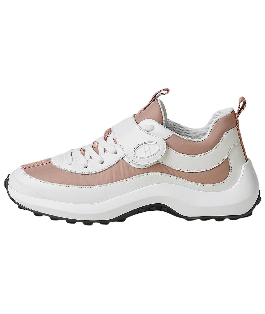 HERMES Розовые текстильные кроссовки, фото 2