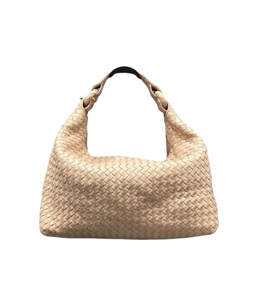 BOTTEGA VENETA Бежевая кожаная сумка тоут, фото 9