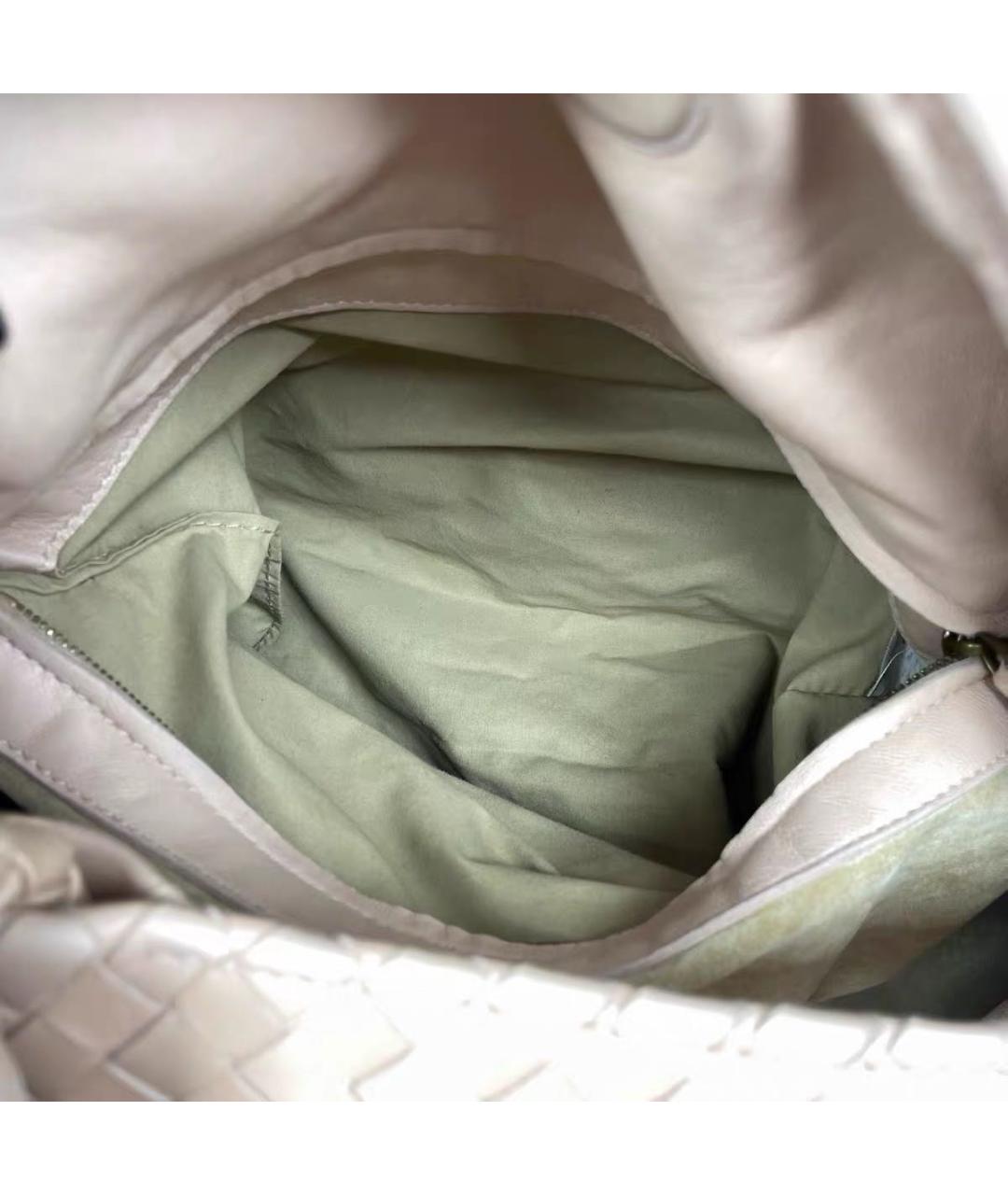 BOTTEGA VENETA Бежевая кожаная сумка тоут, фото 4