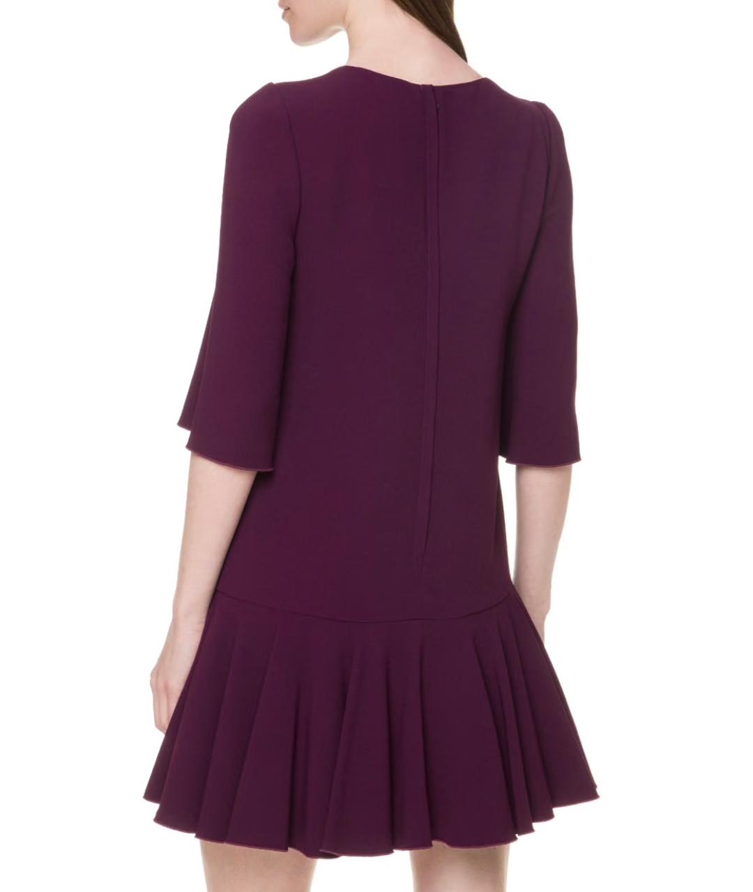DOLCE&GABBANA Фиолетовое вискозное коктейльное платье, фото 3