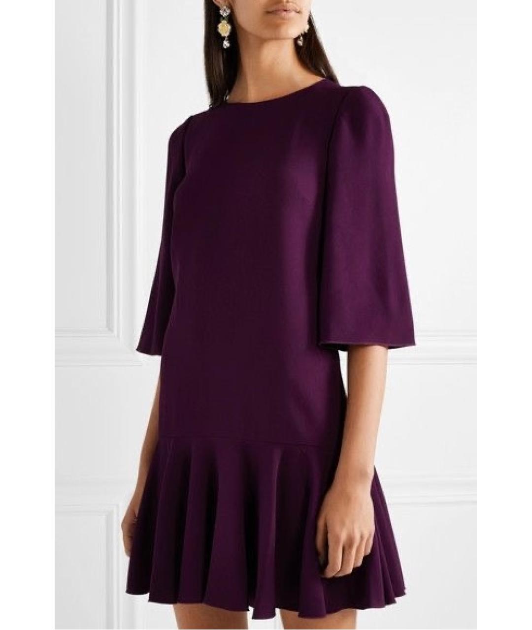 DOLCE&GABBANA Фиолетовое вискозное коктейльное платье, фото 4