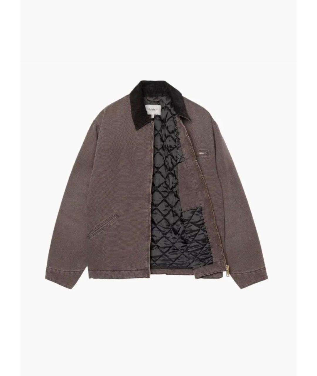 CARHARTT WIP Коричневая хлопковая куртка, фото 3