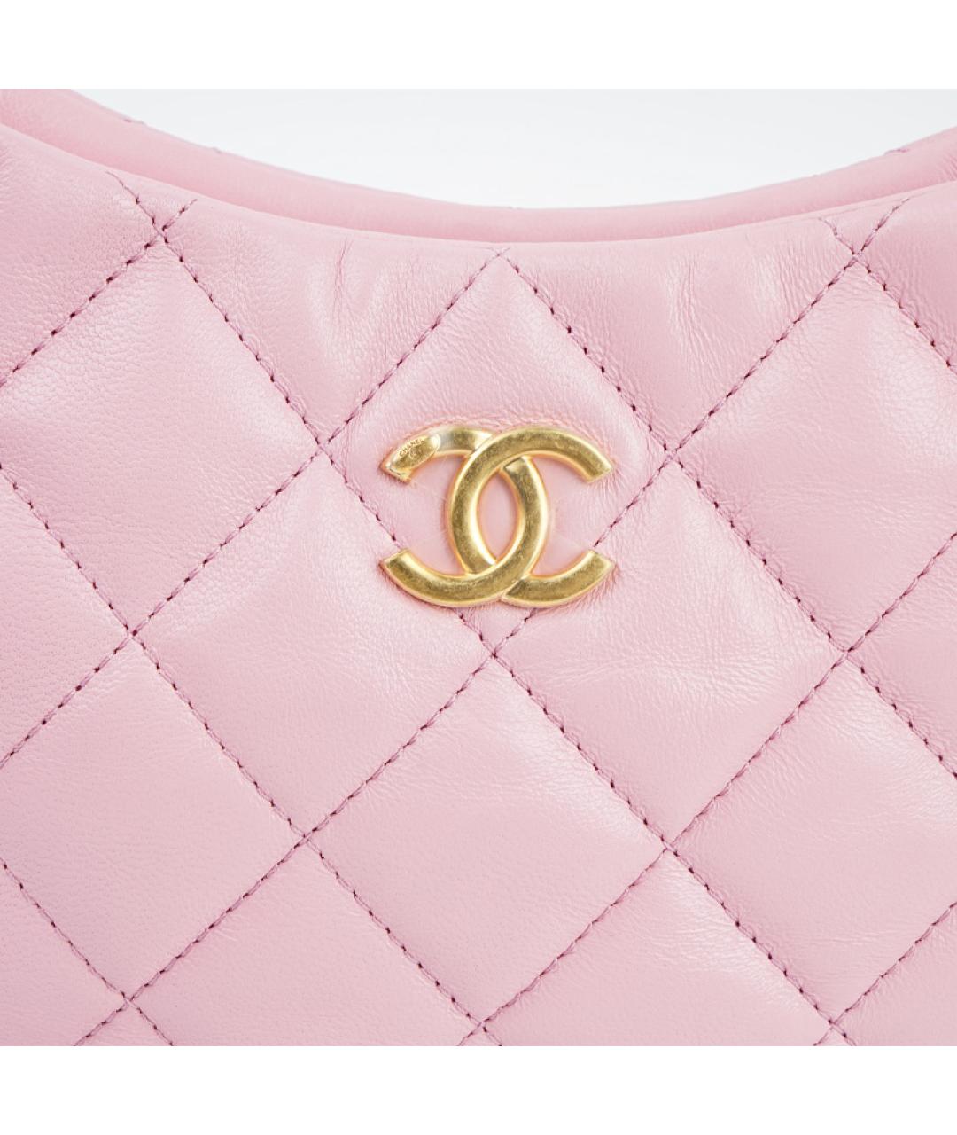CHANEL Розовая кожаная сумка через плечо, фото 5