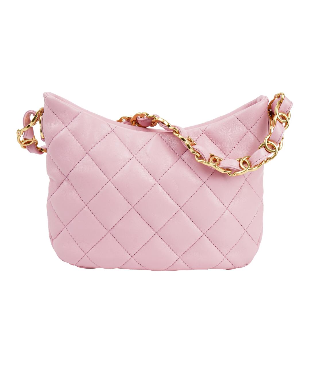 CHANEL Розовая кожаная сумка через плечо, фото 3