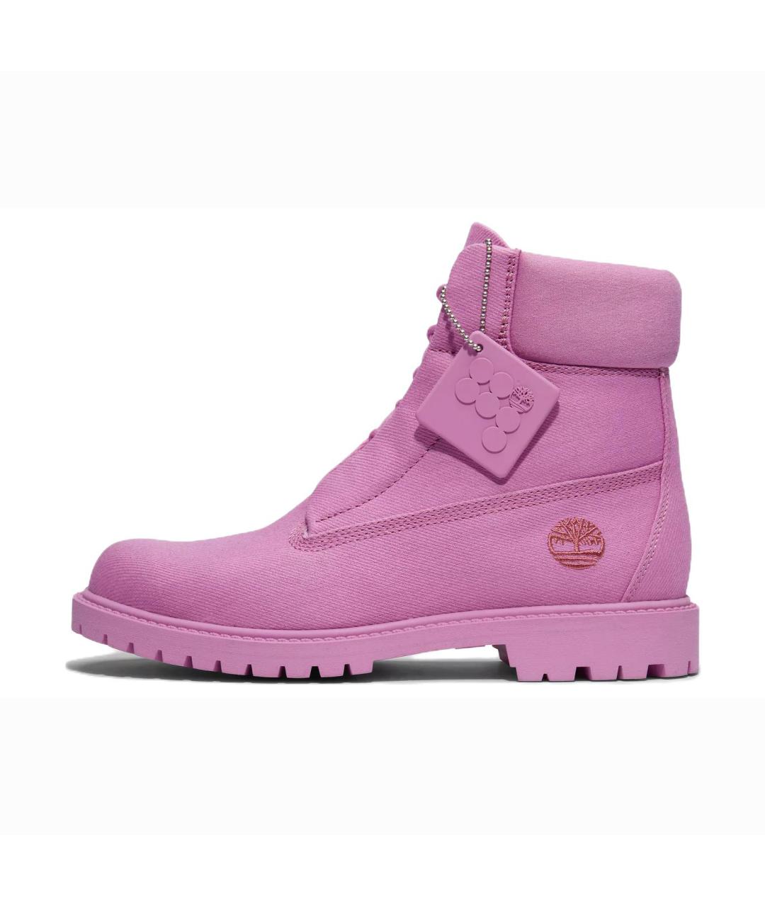 TIMBERLAND Розовые нубуковые ботинки, фото 2