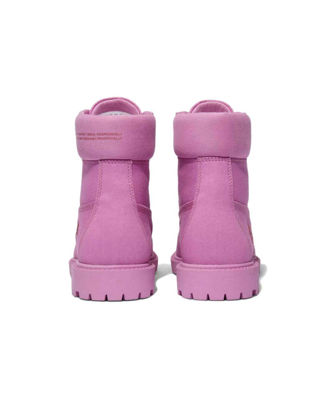 TIMBERLAND Розовые нубуковые ботинки, фото 5