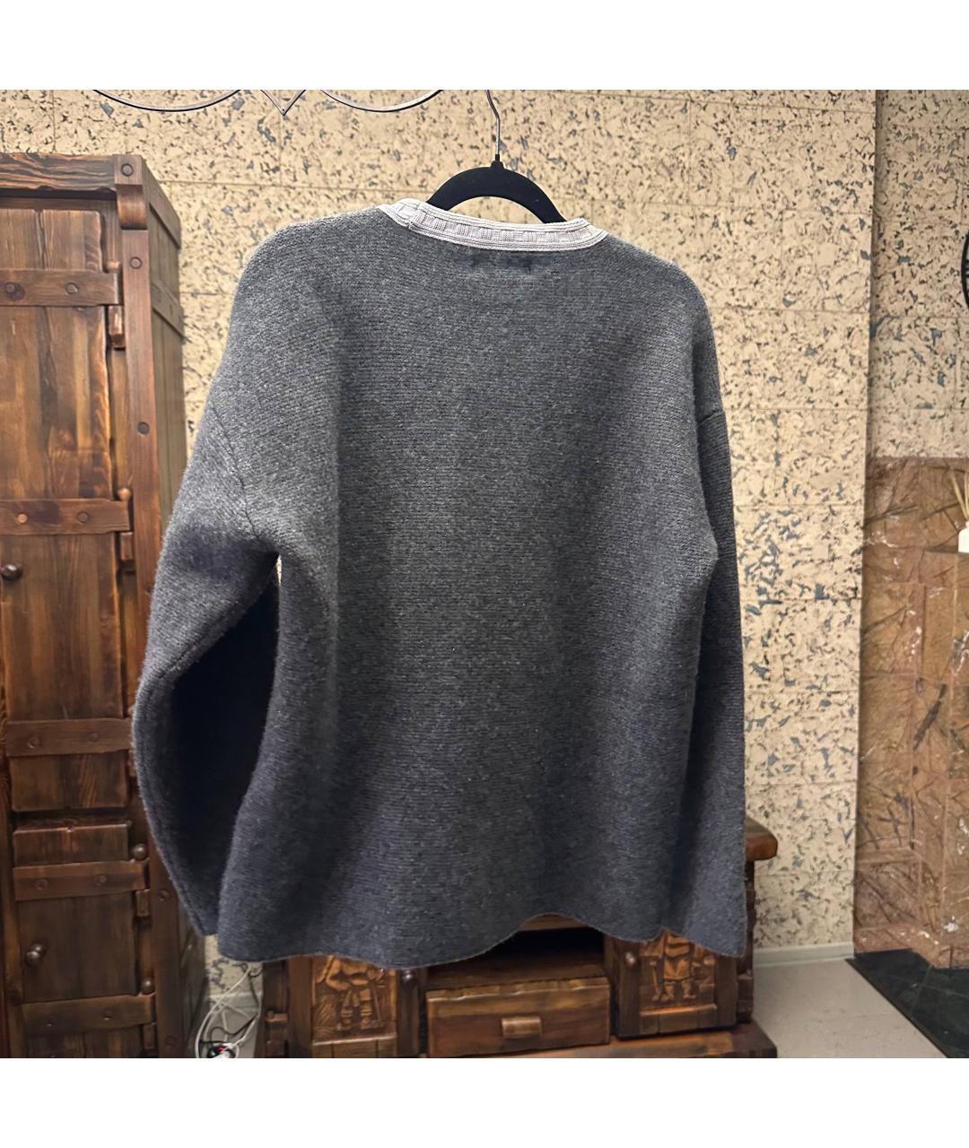 STONE ISLAND Серый шерстяной джемпер / свитер, фото 2