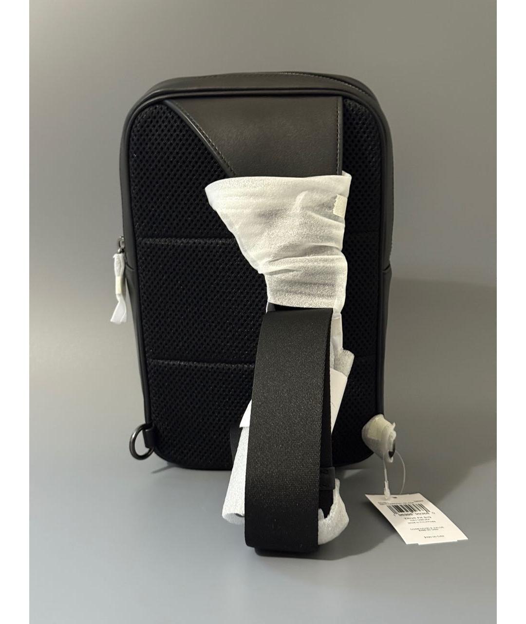 COACH Черная кожаная сумка на плечо, фото 4