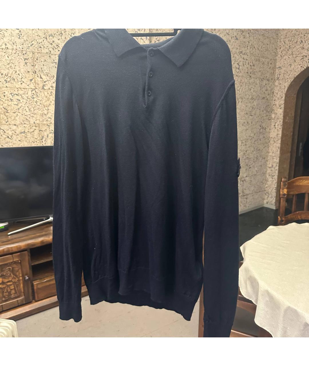 STONE ISLAND Черный хлопковый кардиган, фото 3