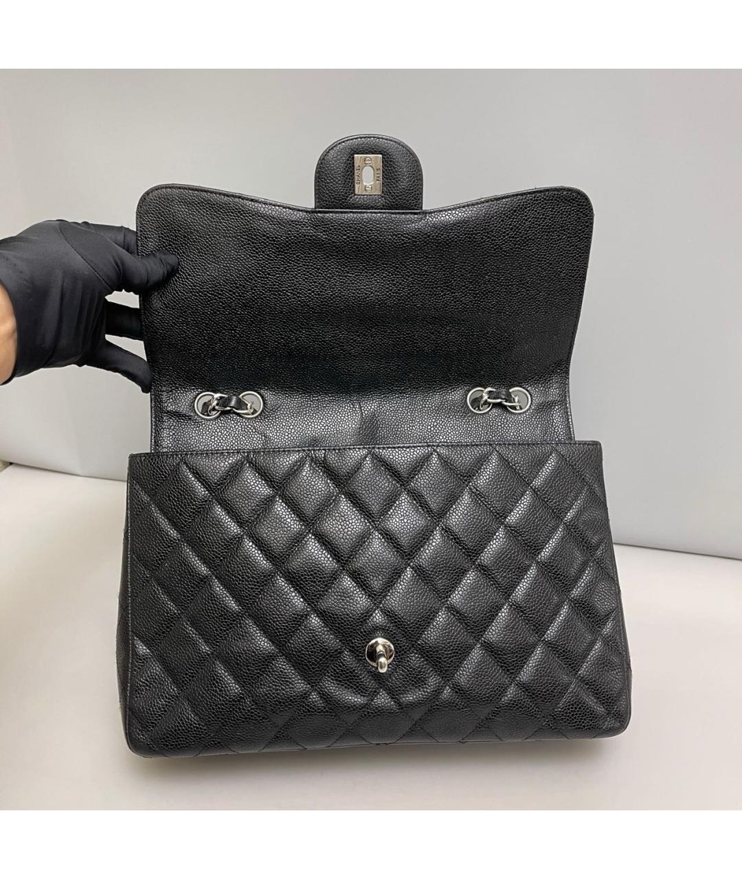 CHANEL Черная кожаная сумка через плечо, фото 4