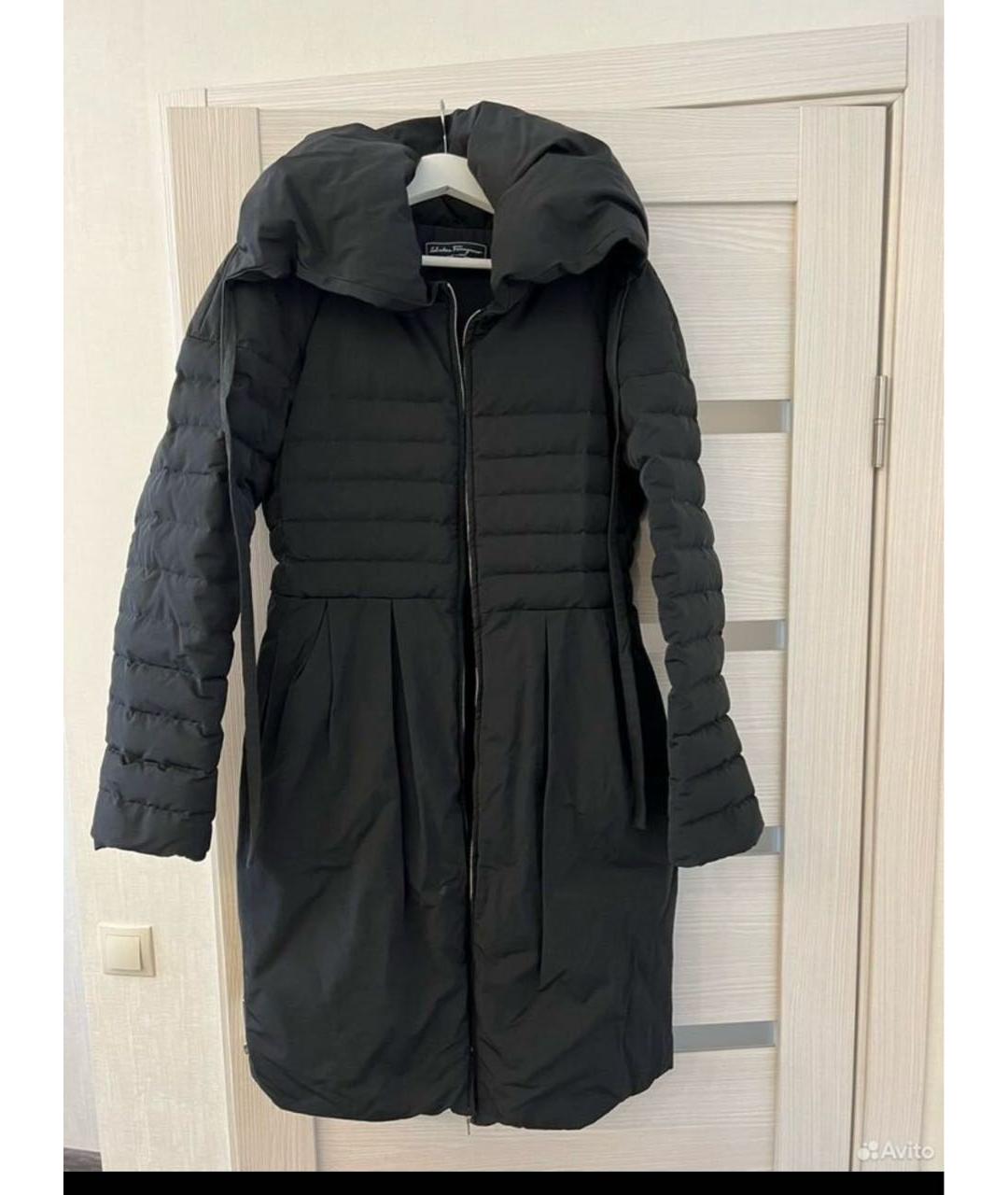 FERRAGAMO Черный полиэстеровый пуховик, фото 7