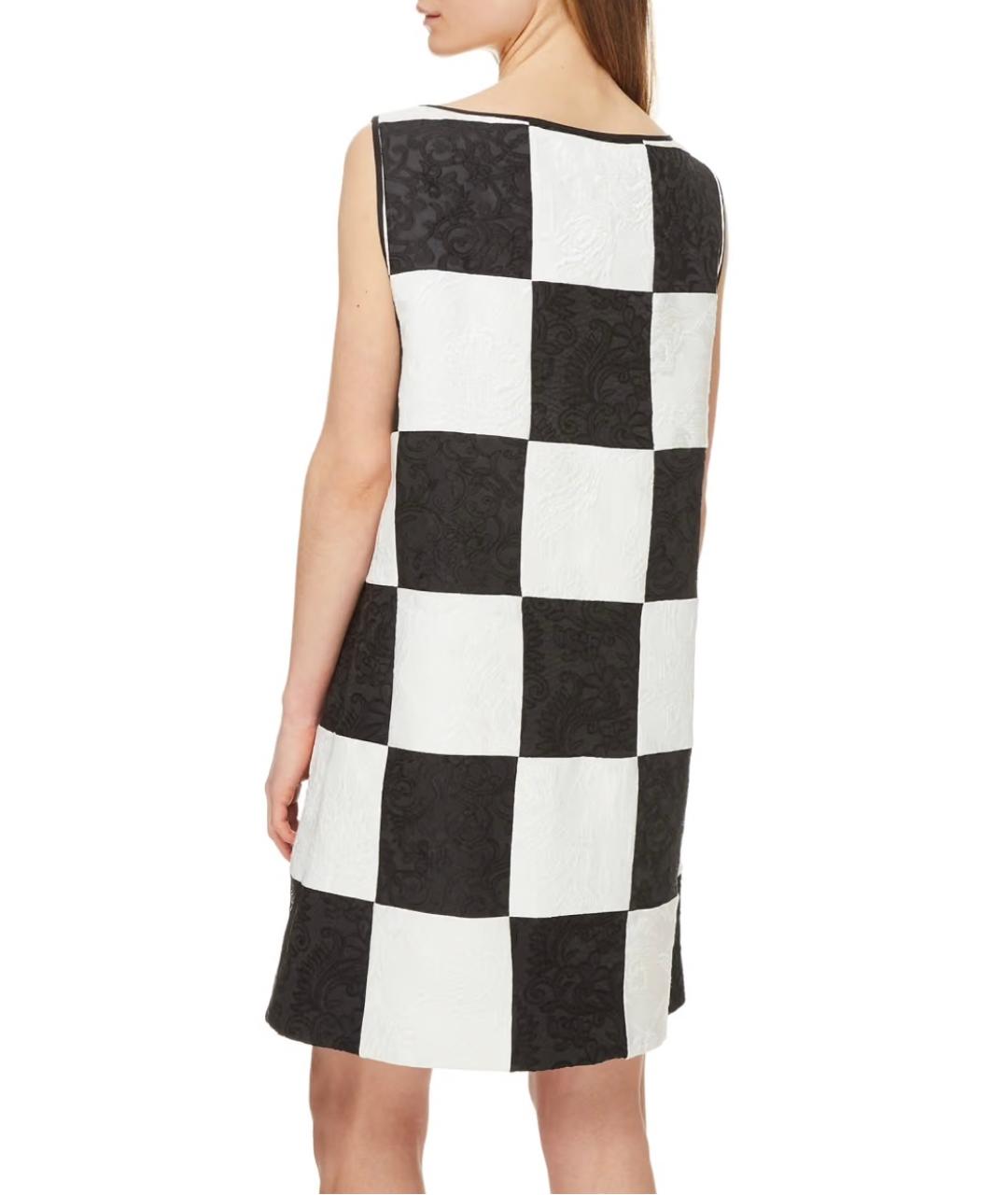 DOLCE&GABBANA Белое хлопко-эластановое коктейльное платье, фото 3