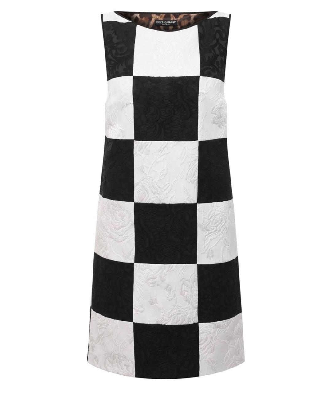 DOLCE&GABBANA Белое хлопко-эластановое коктейльное платье, фото 1