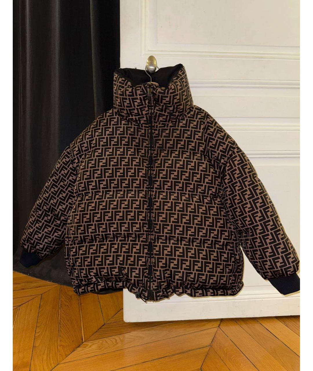 FENDI Черный пуховик, фото 4