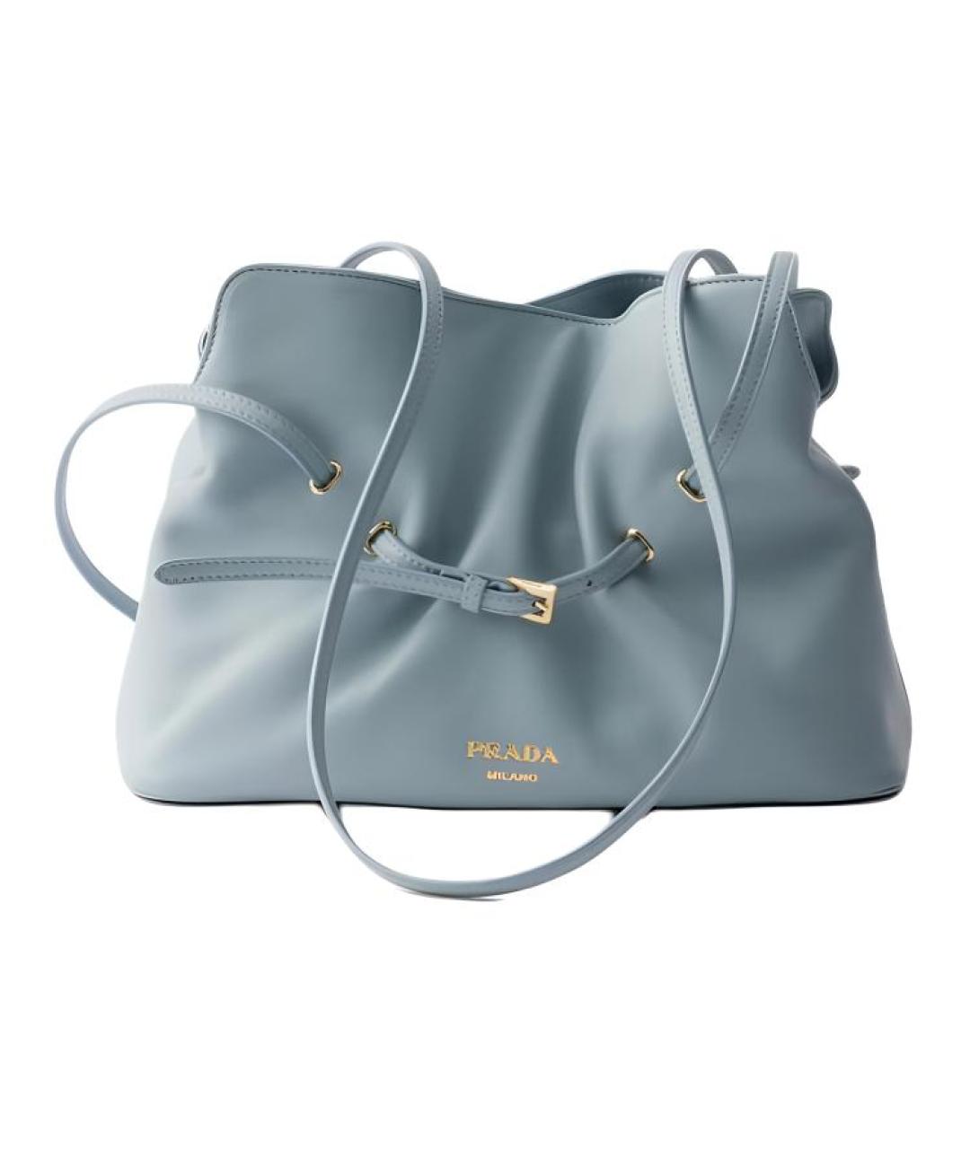 PRADA Голубая кожаная сумка через плечо, фото 1