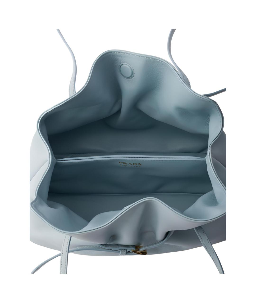 PRADA Голубая кожаная сумка через плечо, фото 5