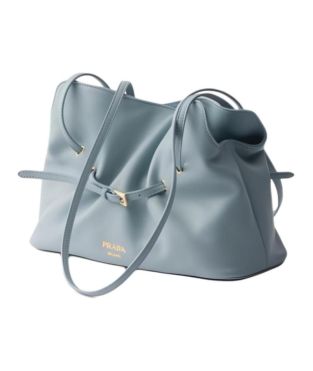 PRADA Голубая кожаная сумка через плечо, фото 2