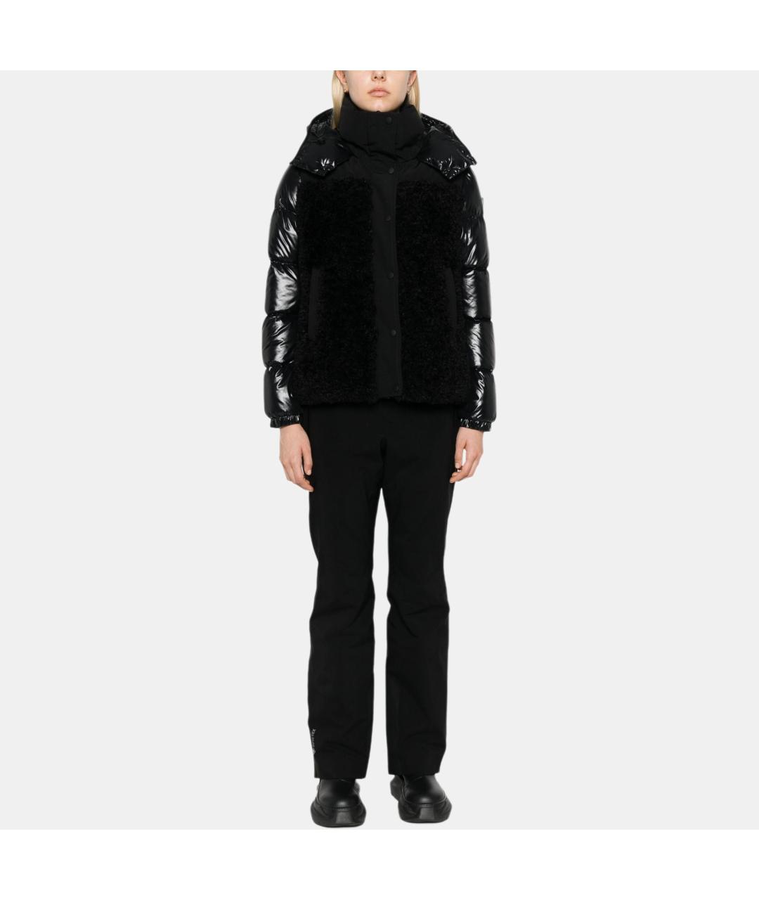 MONCLER Черный пуховик, фото 5