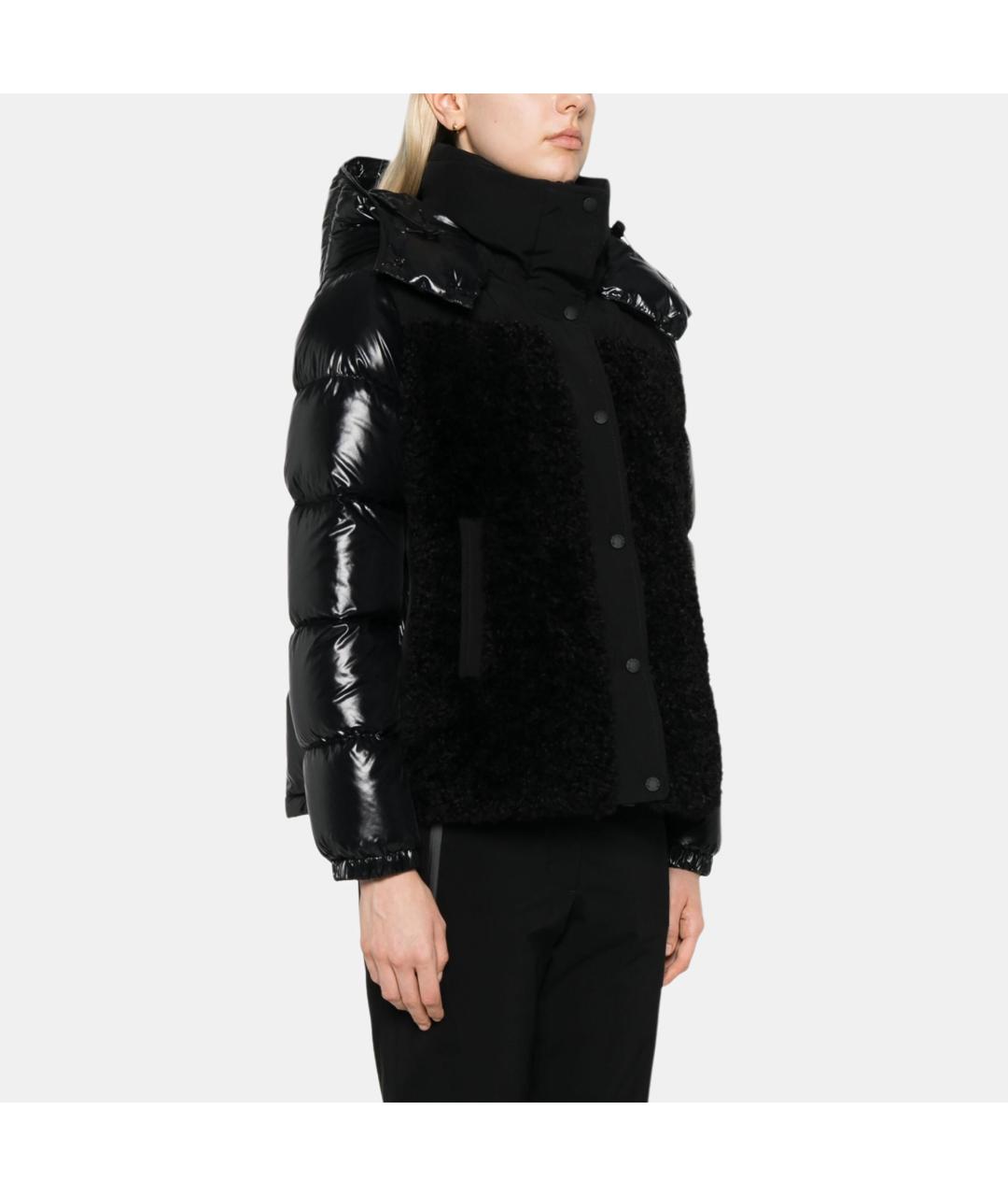 MONCLER Черный пуховик, фото 3