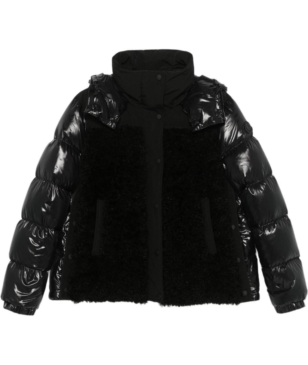 MONCLER Черный пуховик, фото 1