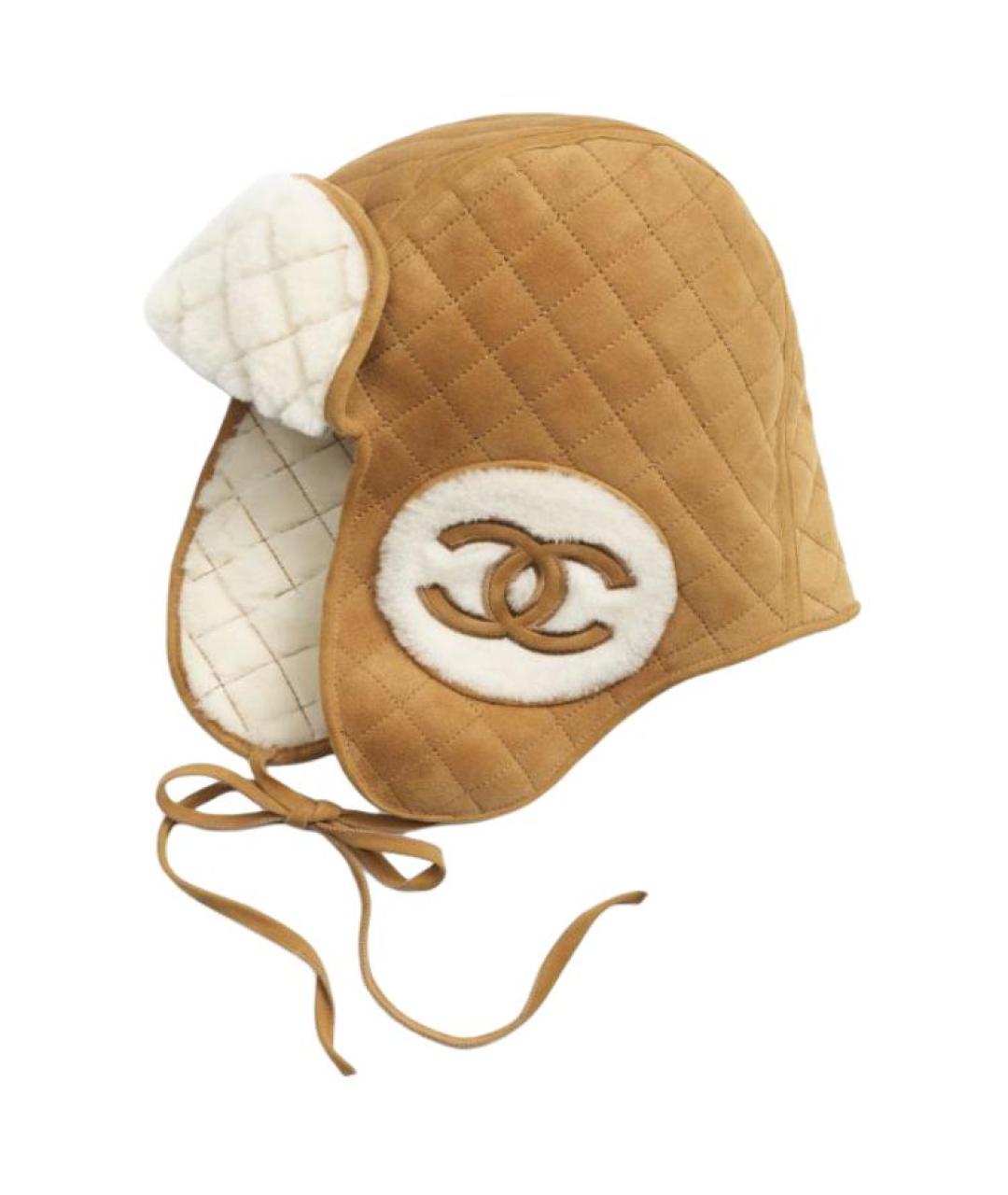 CHANEL Коричневая шапка, фото 1